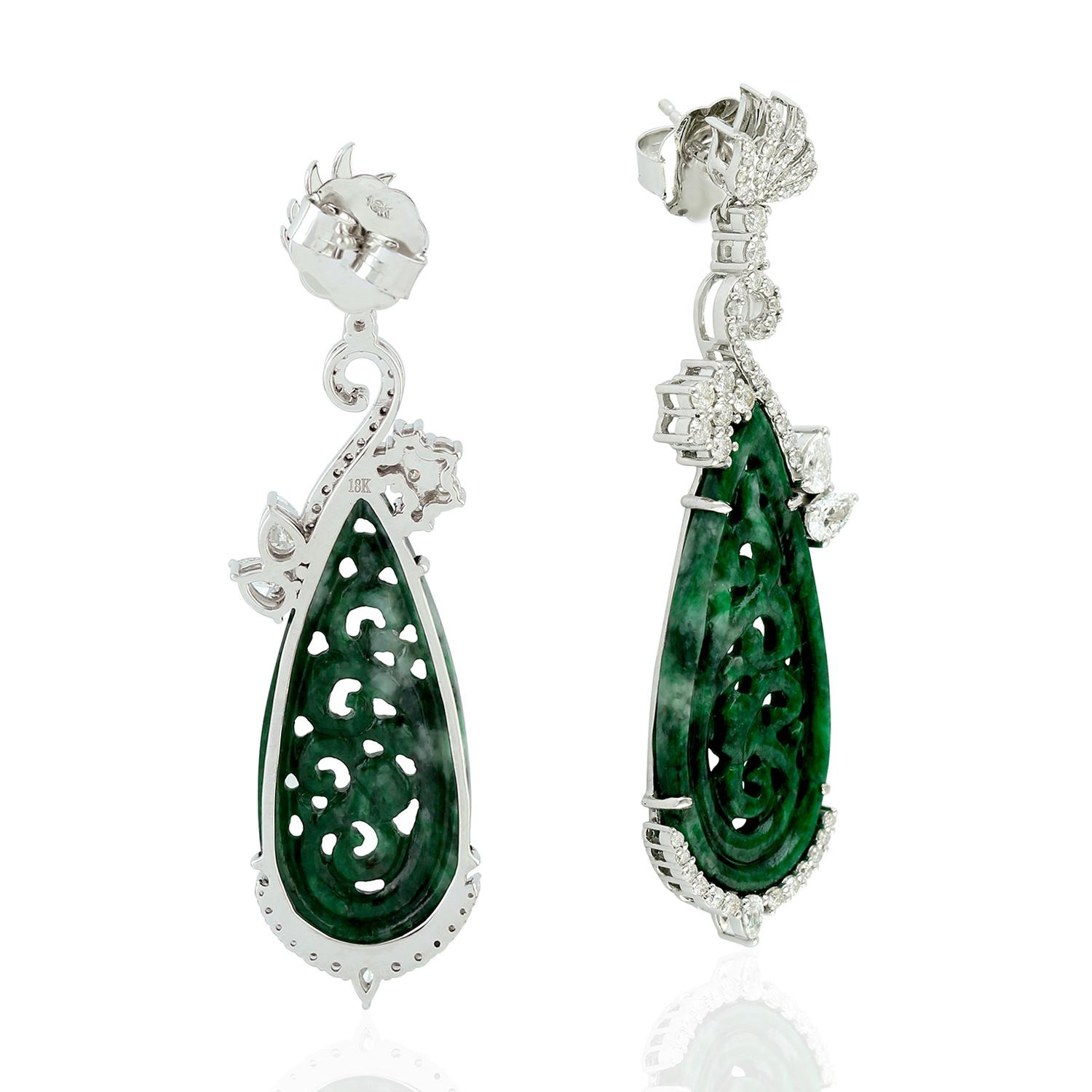 carved jade earrings