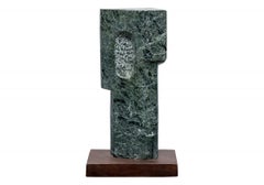 Carved Green Marble Abstract Sculpture After Isamu Noguchi