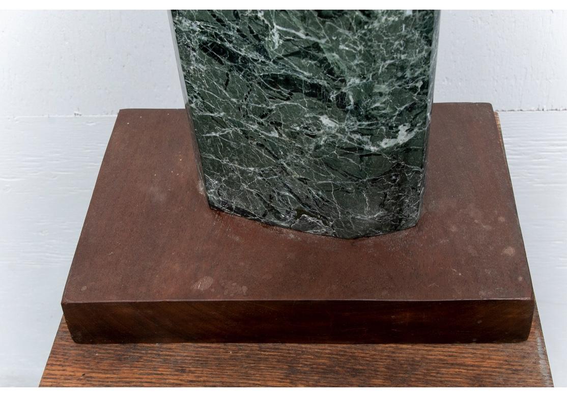 Carved Green Marble Abstract Sculpture After Isamu Noguchi In Good Condition In Bridgeport, CT