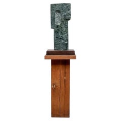 Carved Green Marble Abstract Sculpture After Isamu Noguchi