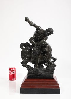 Carved Green Serpentine Marble Grouping of Hercules & Nessus, After Giambologna