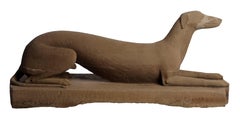 Carved Greyhound Statue