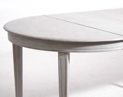 Carved Gustavian Extension Table, 19th Century