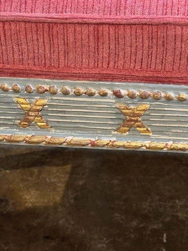 Carved Gustavian Neo-Classical Bench For Sale 2