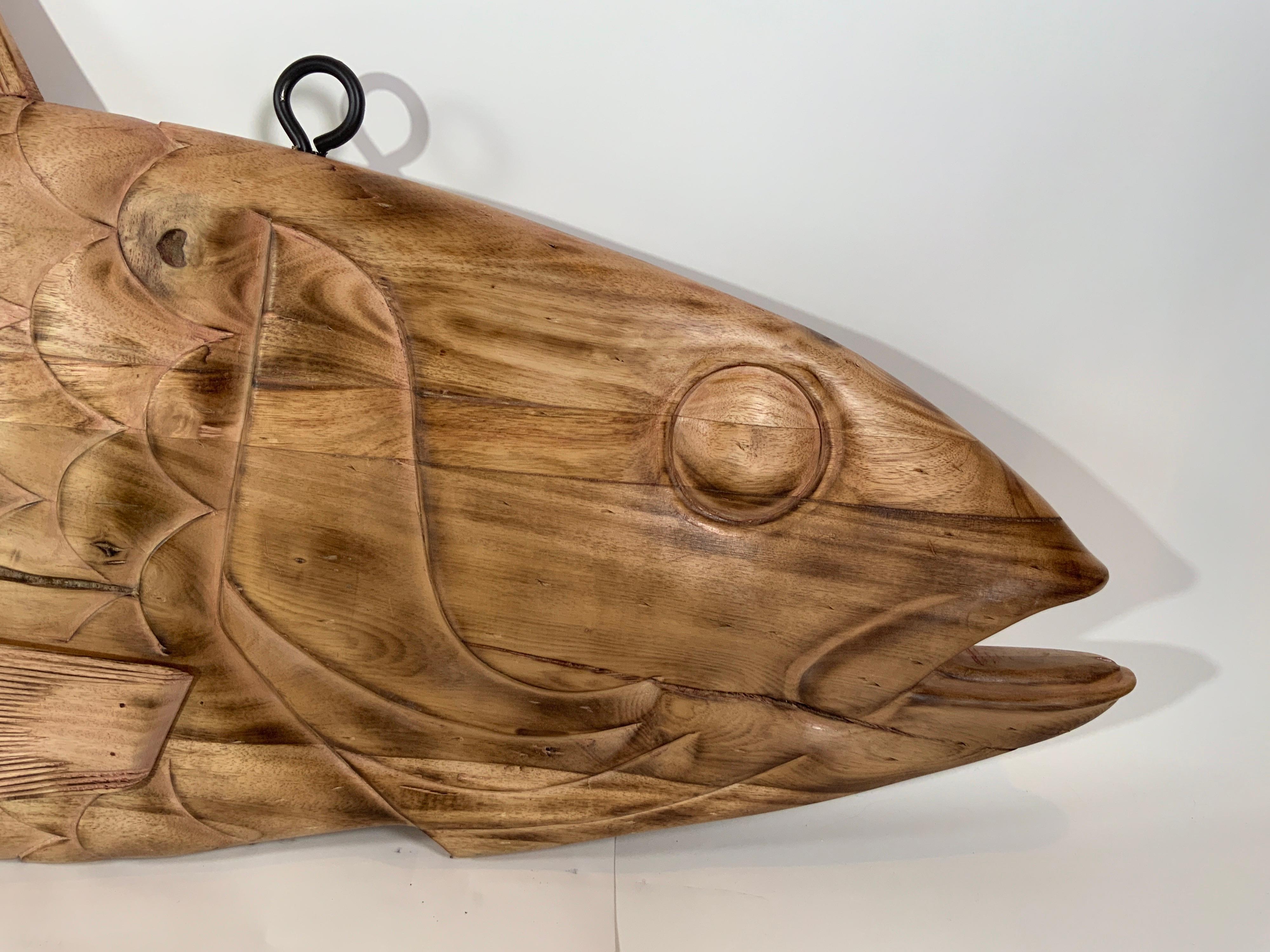Woodwork Carved Haddock Trade Sign For Sale