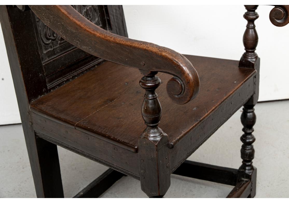 Carved Hall Chair, circa Late 17th/ Early 18th Century For Sale 8