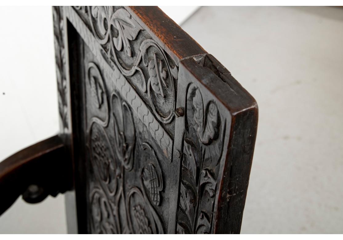 Carved Hall Chair, circa Late 17th/ Early 18th Century For Sale 12