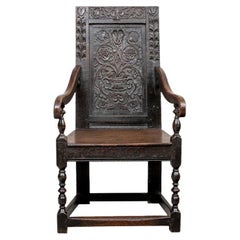 Carved Hall Chair, circa Late 17th/ Early 18th Century