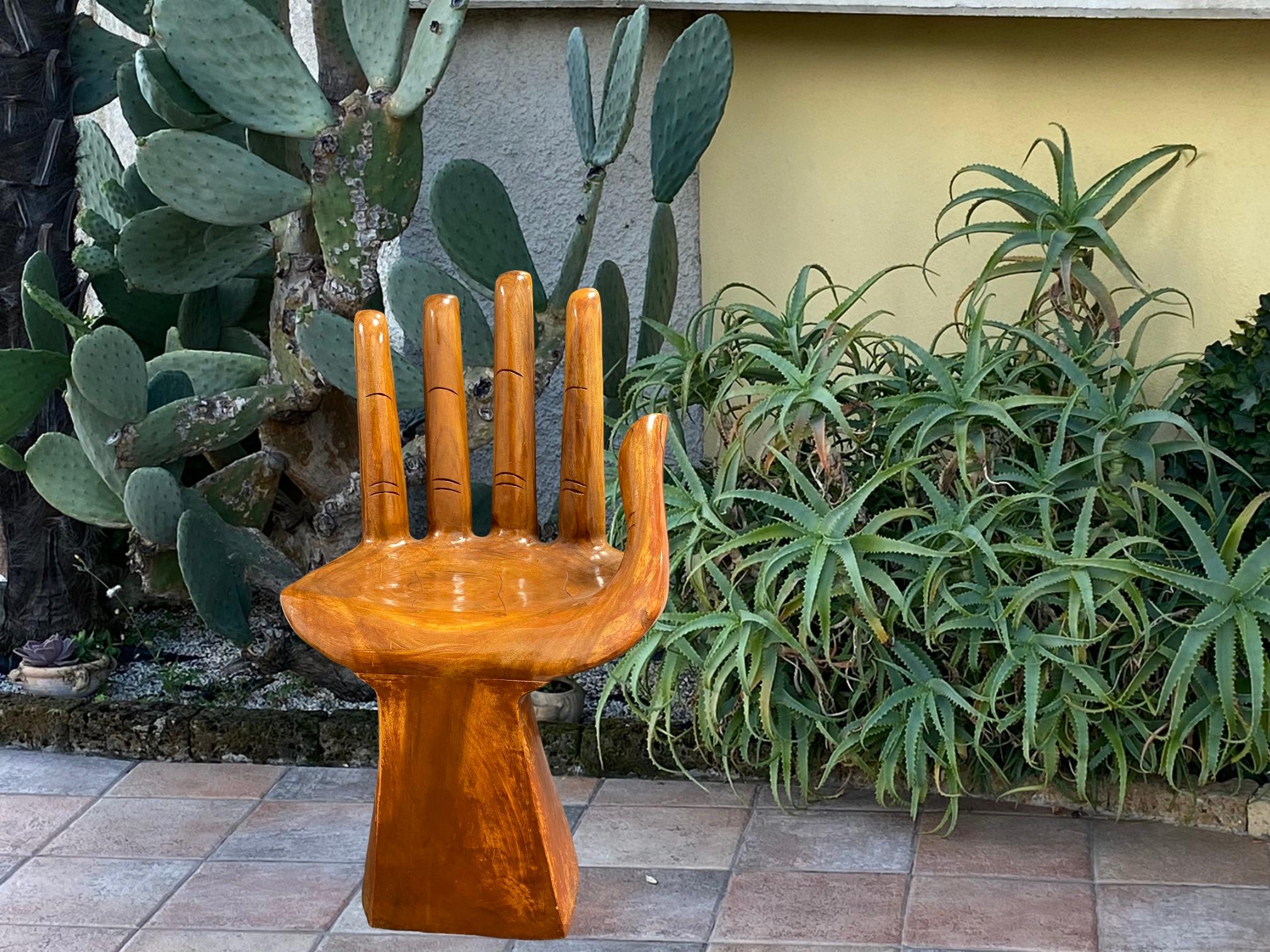 Carved Hand Chair in the Style of Pedro Friedeberg, circa 1970s 6
