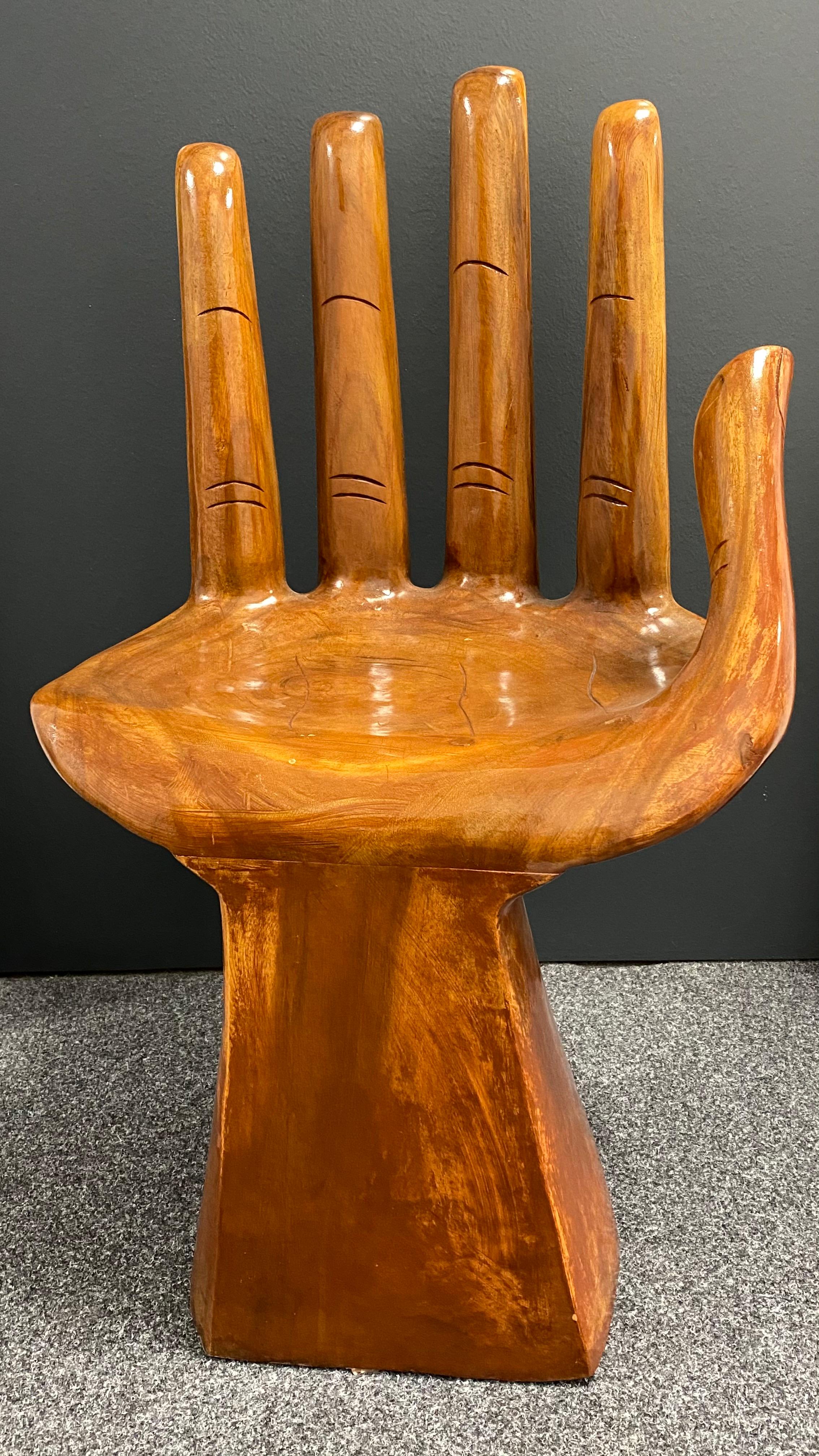 Carved Hand Chair in the Style of Pedro Friedeberg, circa 1970s 8