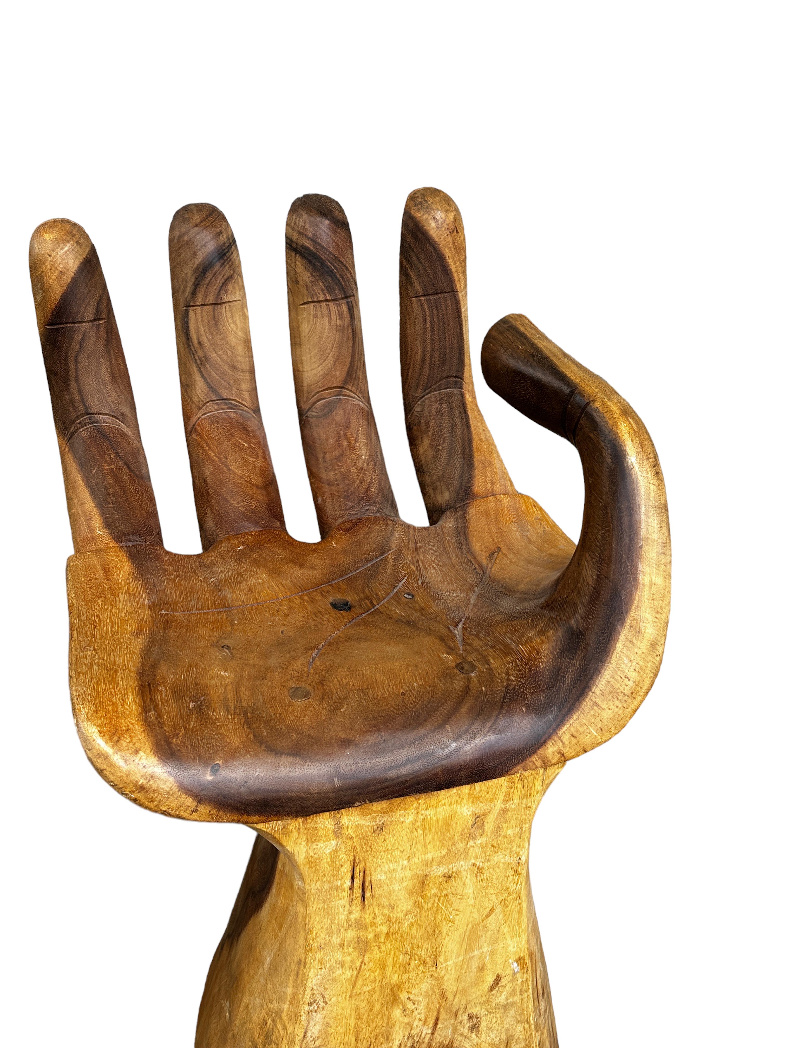 wooden hand seat