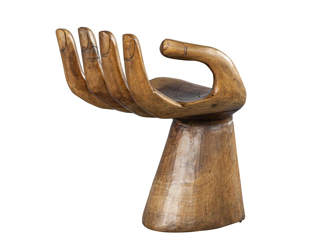 Silla de mano tallada al estilo de Pedro Friedeberg en Bueno estado para la venta en North York, ON