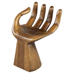 Carved Hand Chair in the Style of Pedro Friedeberg