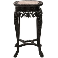 Carved Hardwood Chinese Export Stand, circa 1870 Carved Hardwood Chinese Export Stand, circa 1870