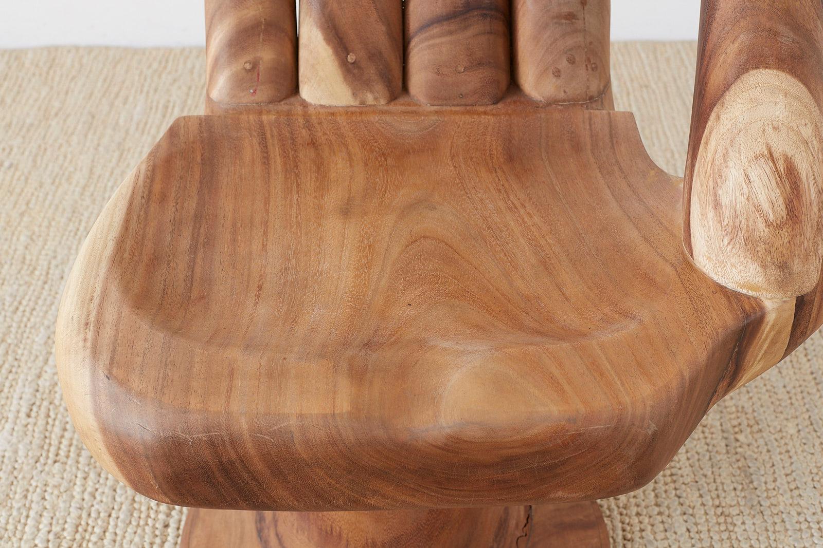Carved Hardwood Hand Chair after Pedro Friedeburg 5