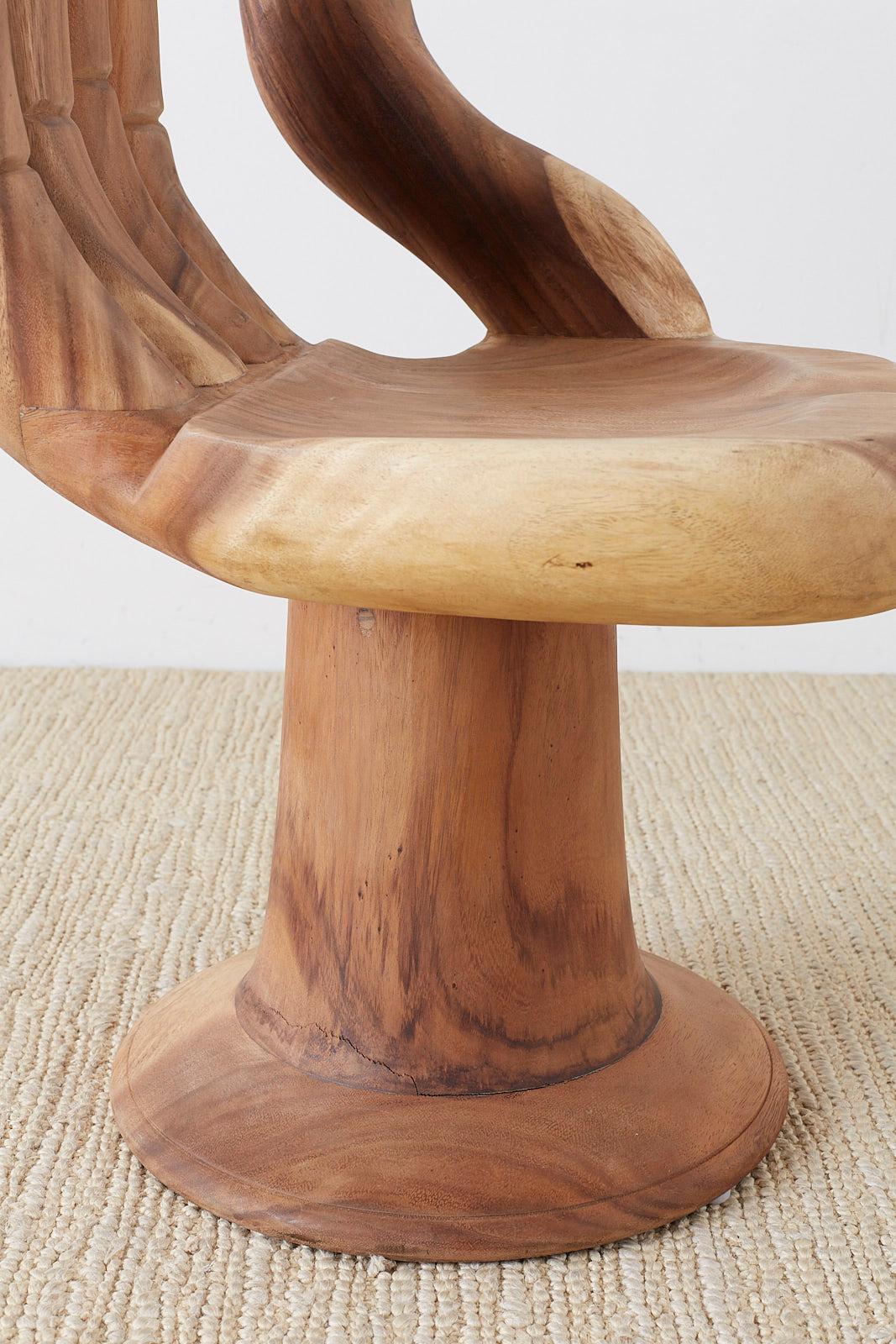 Carved Hardwood Hand Chair after Pedro Friedeburg 12