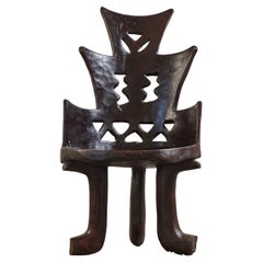 Carved High Back Chair, 20th Century Gurage People, Jimma, Ethiopia