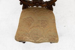 Carved Indian Teak Side Chair