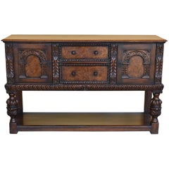 Carved Ipswich Oak Sideboard