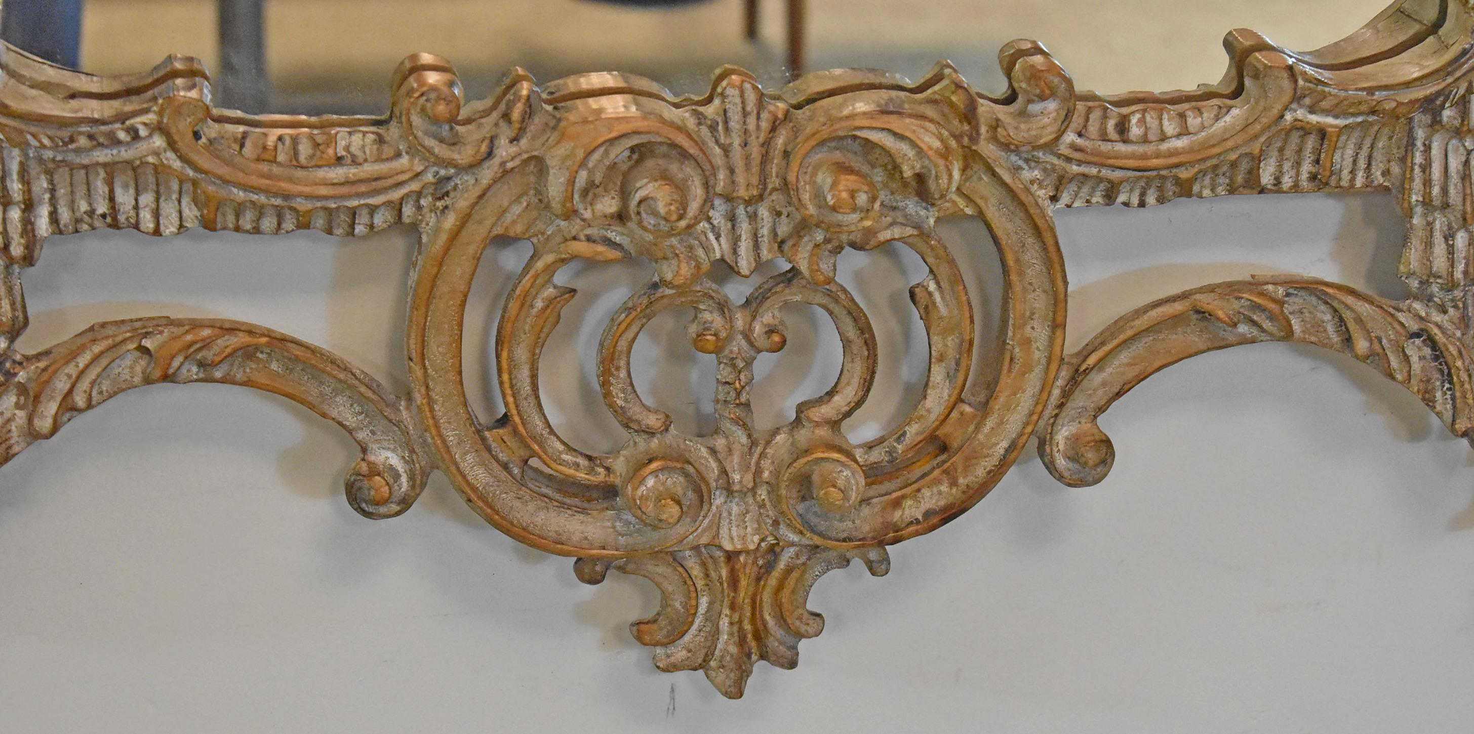 Mid-20th Century Carved Italian Chippendale Chinoiserie Gilt Pagoda Mirror