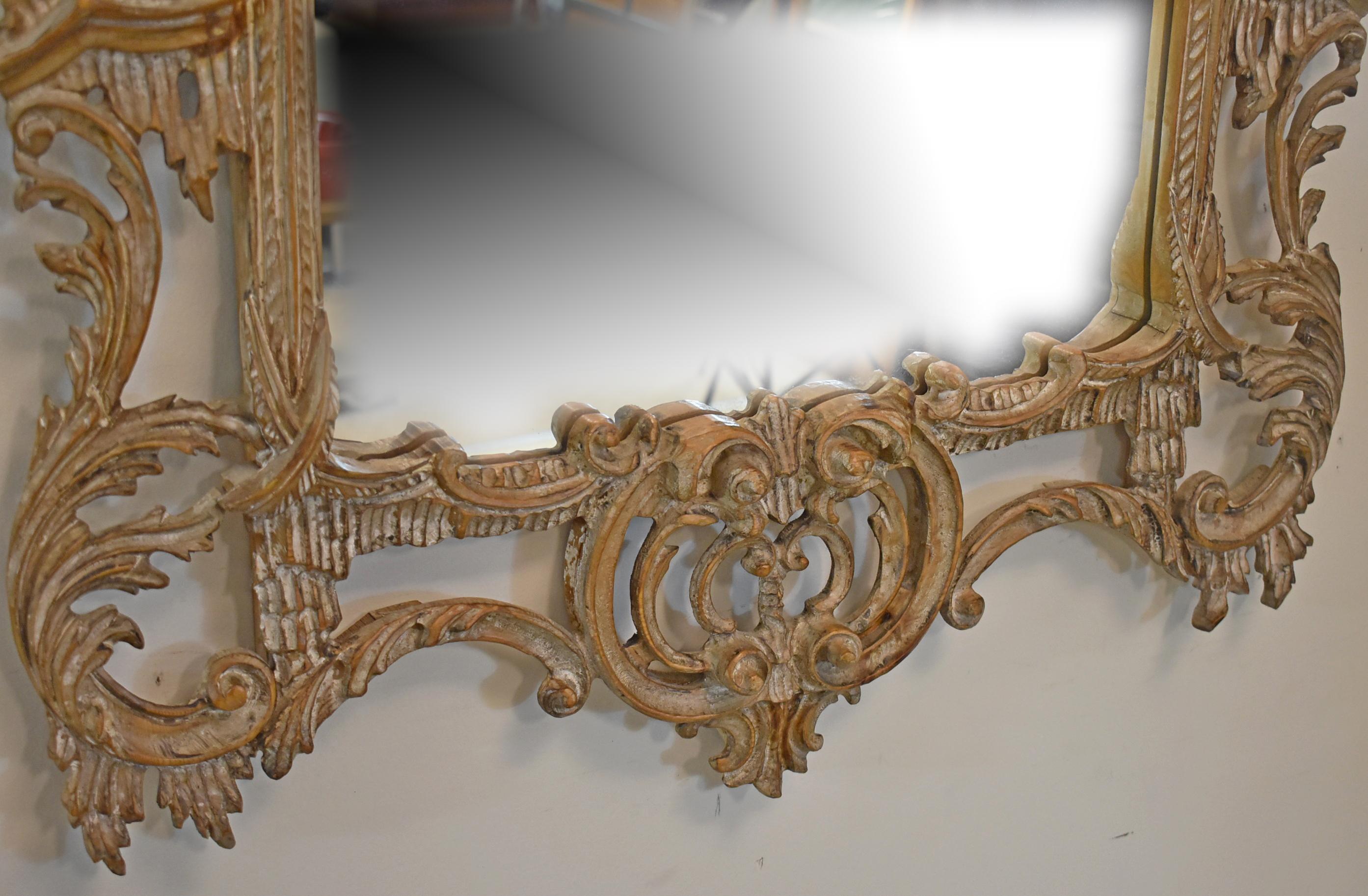 Carved Italian Chippendale Chinoiserie Gilt Pagoda Mirror 2