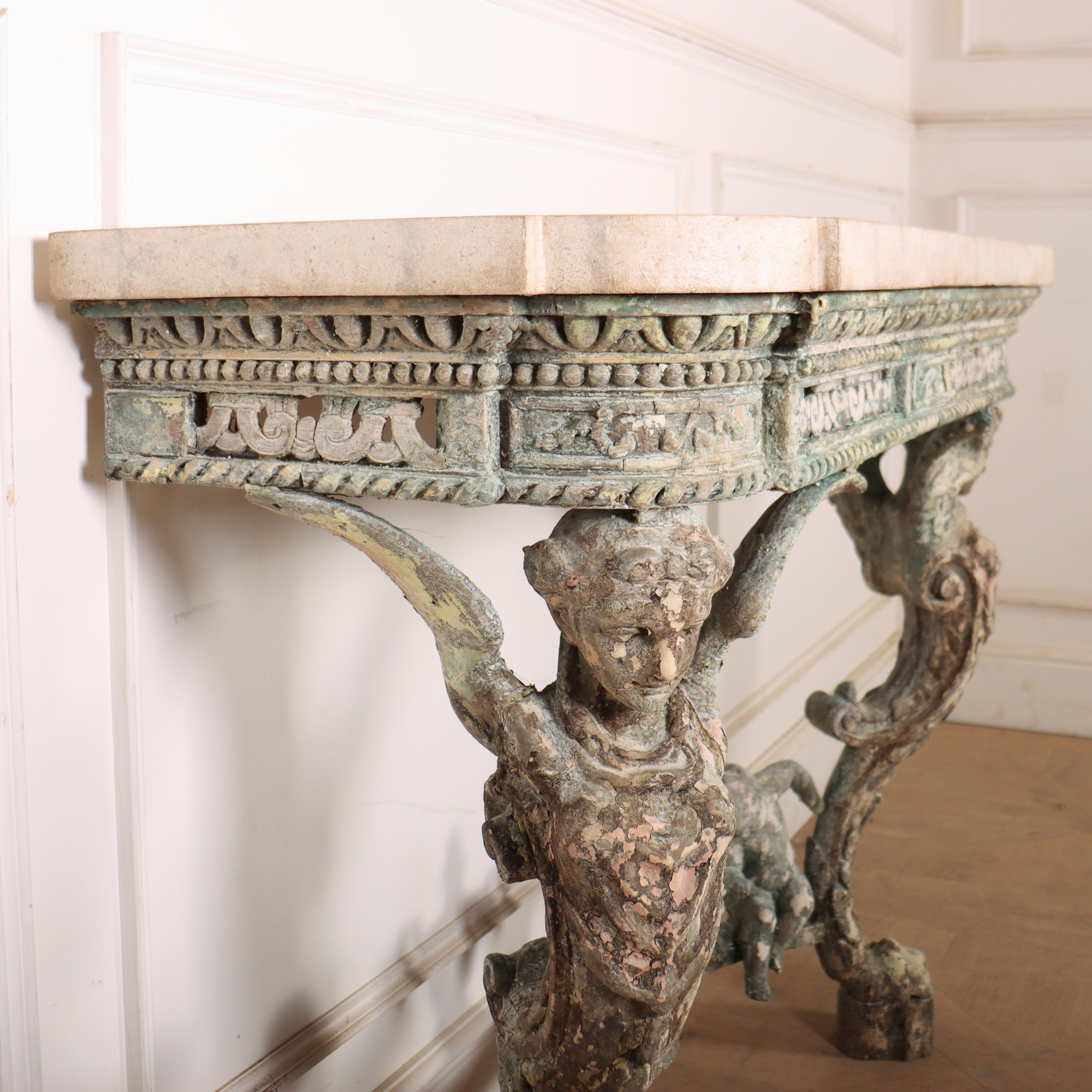 Carved Italian Console Table For Sale 5