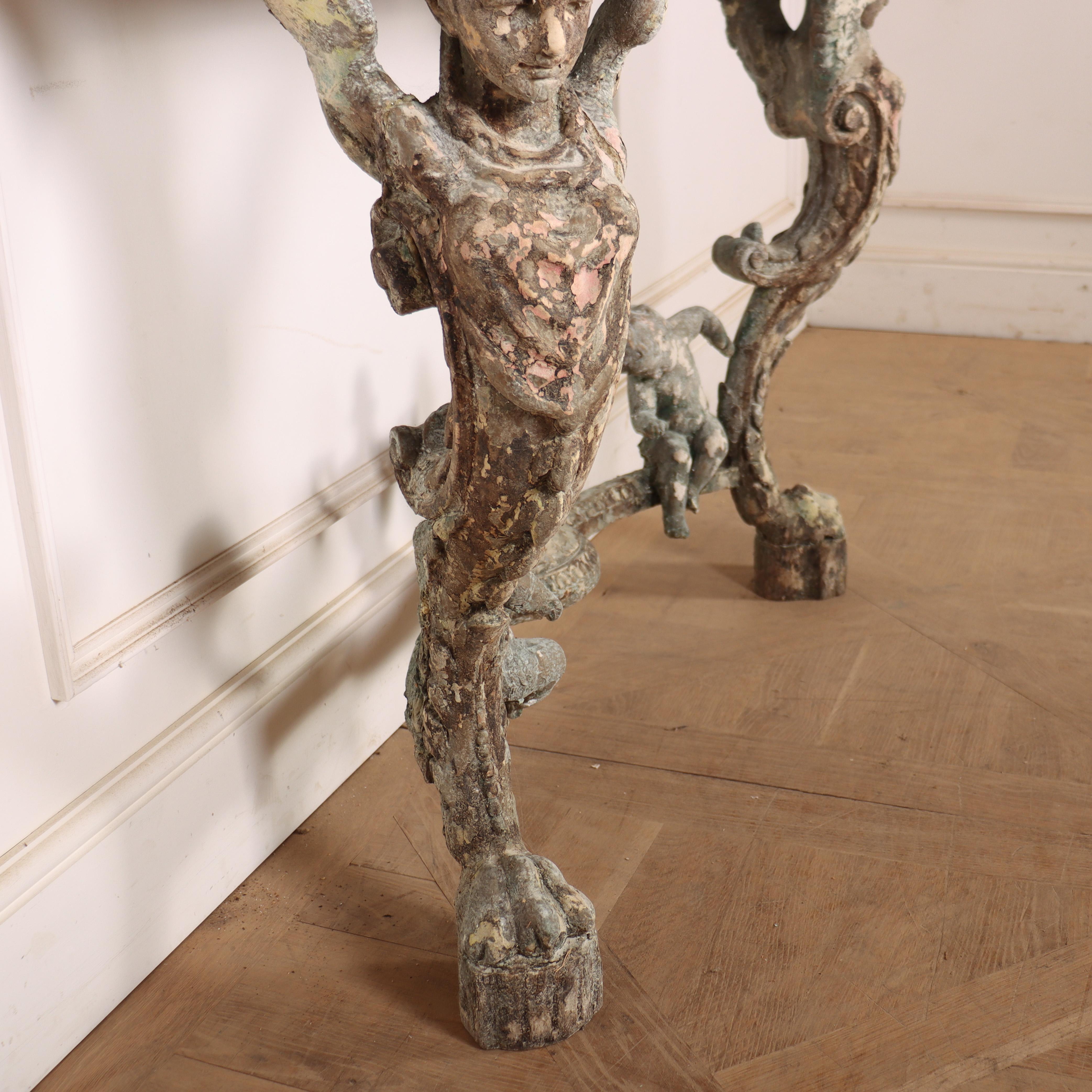 Carved Italian Console Table For Sale 6
