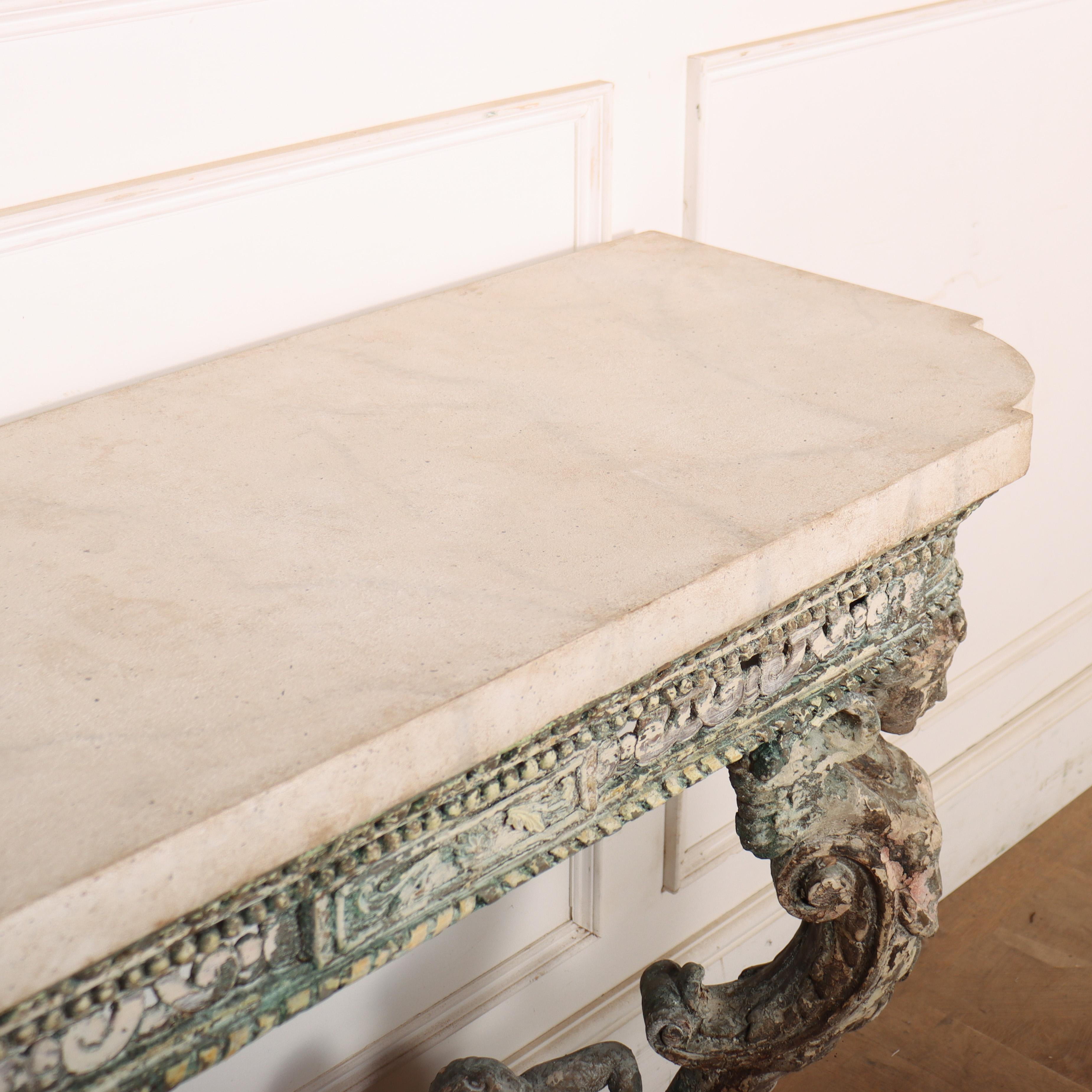 Carved Italian Console Table For Sale 7
