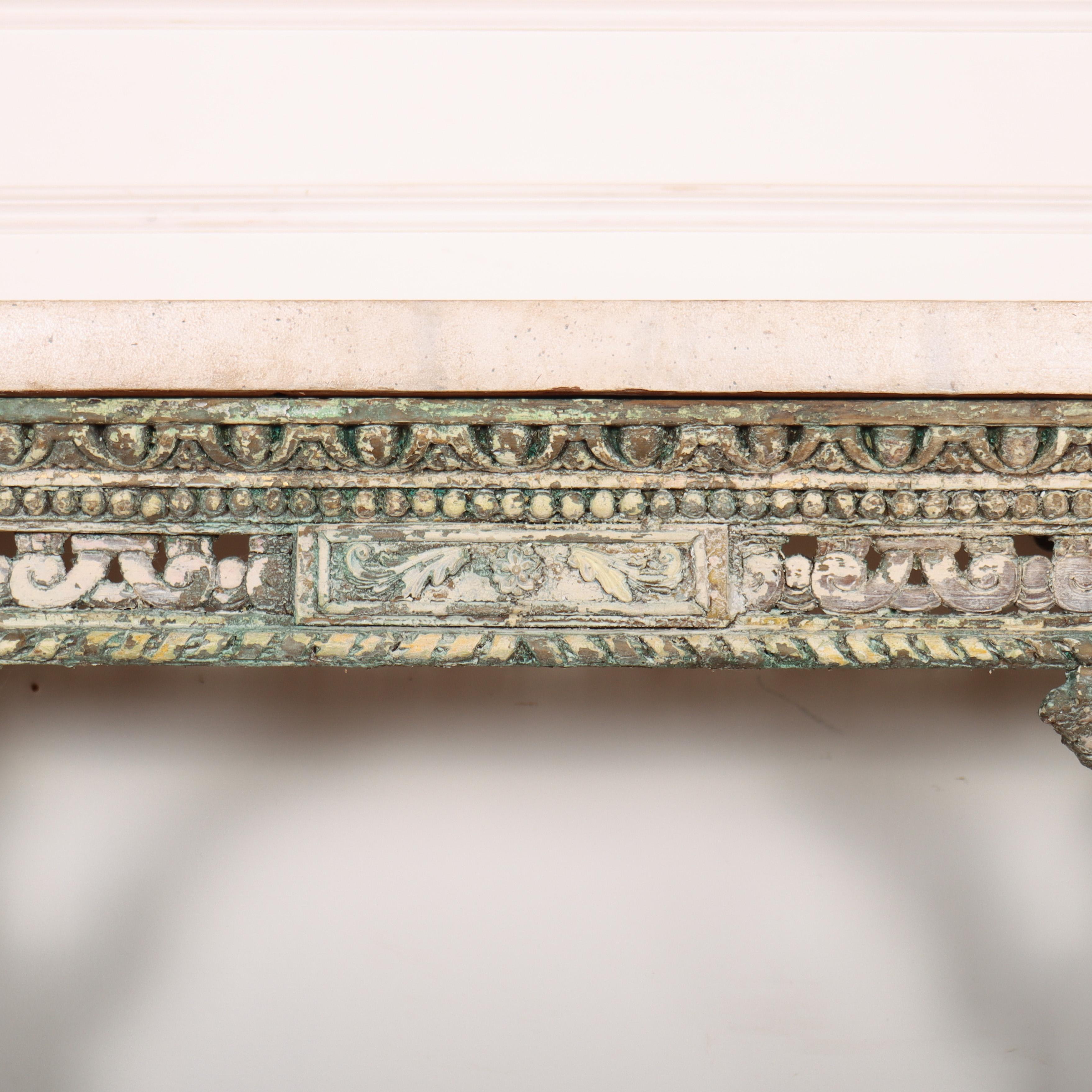 Carved Italian Console Table For Sale 3