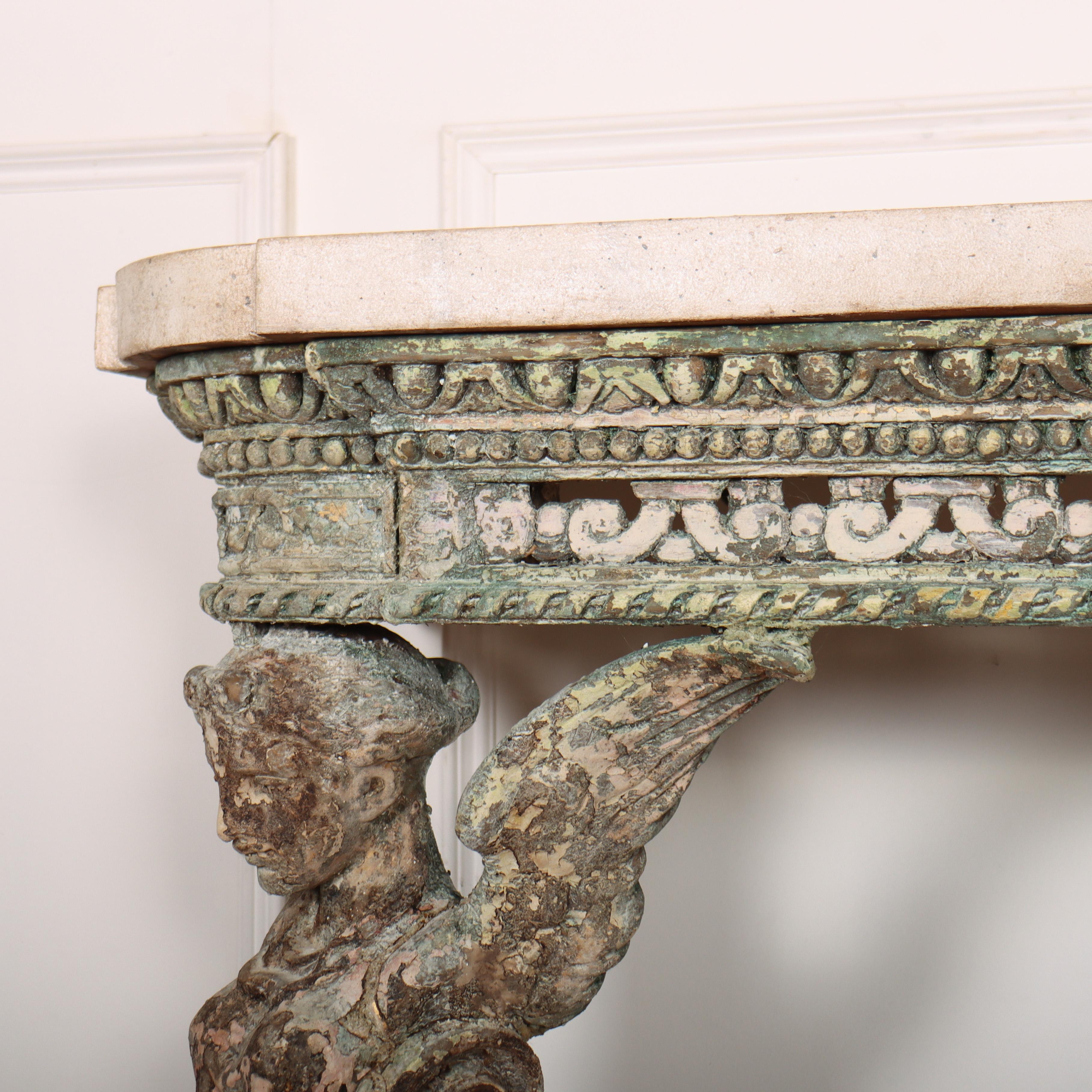 Carved Italian Console Table For Sale 4