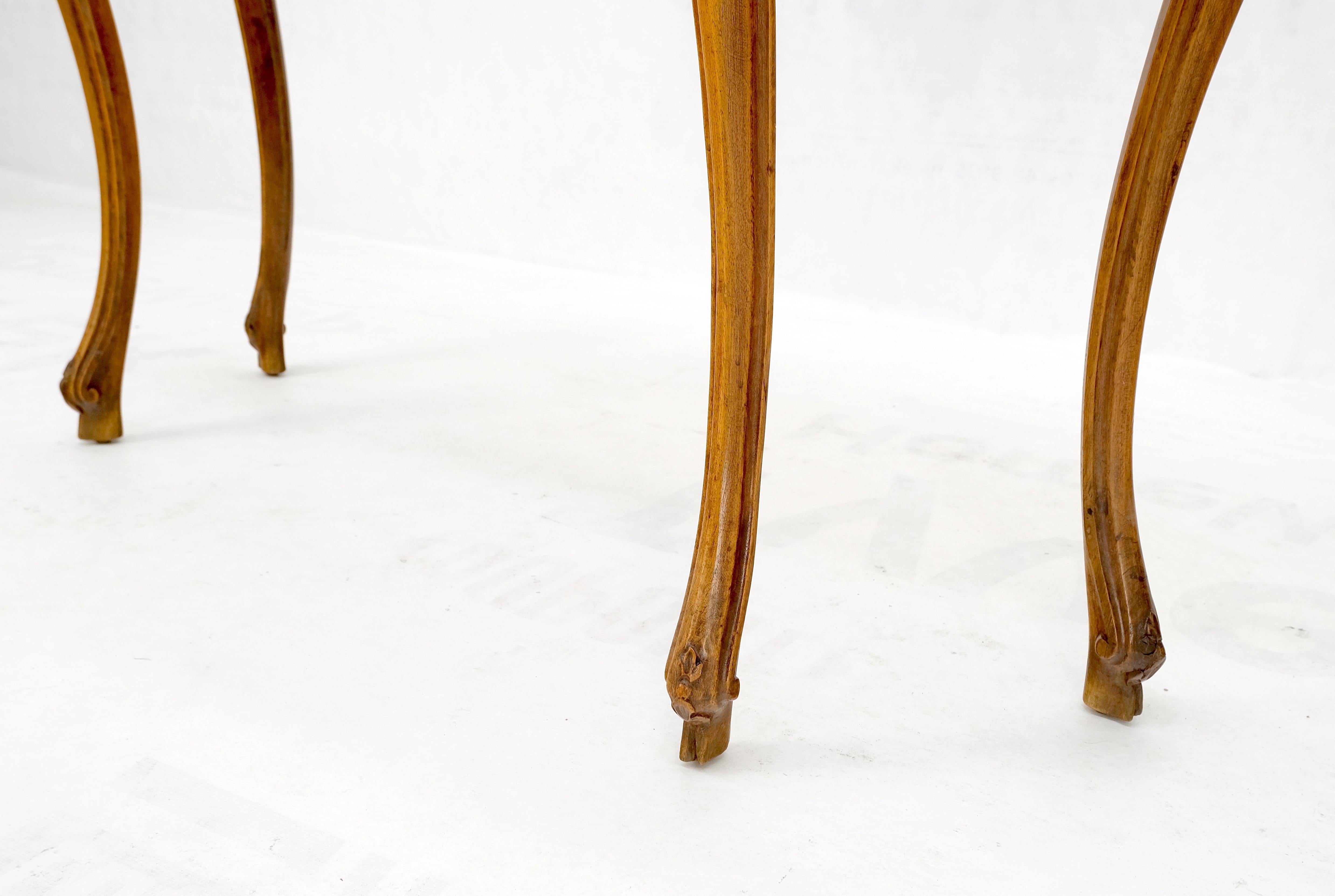Carved Italian Demilune Console Table on Thin Legs Made in Italy For Sale 4