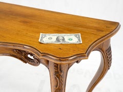 Carved Italian Demilune Console Table on Thin Legs Made in Italy