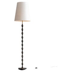 Carved Italian Floor Lamp, circa 1970
