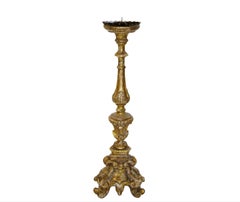Chandelier Bellini Pricket sculpté en bois doré italien par Randy Esada Designs