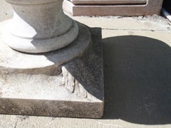 Carved Italian Limestone Bust of Apollo Belvedere on Plinth