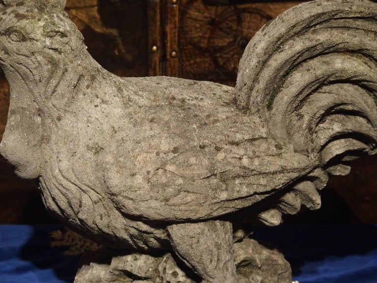 Carved Italian Limestone Chicken Statue, 20th Century at 1stdibs