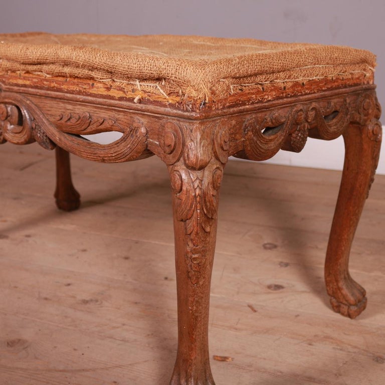 Carved Italian Stool For Sale at 1stDibs