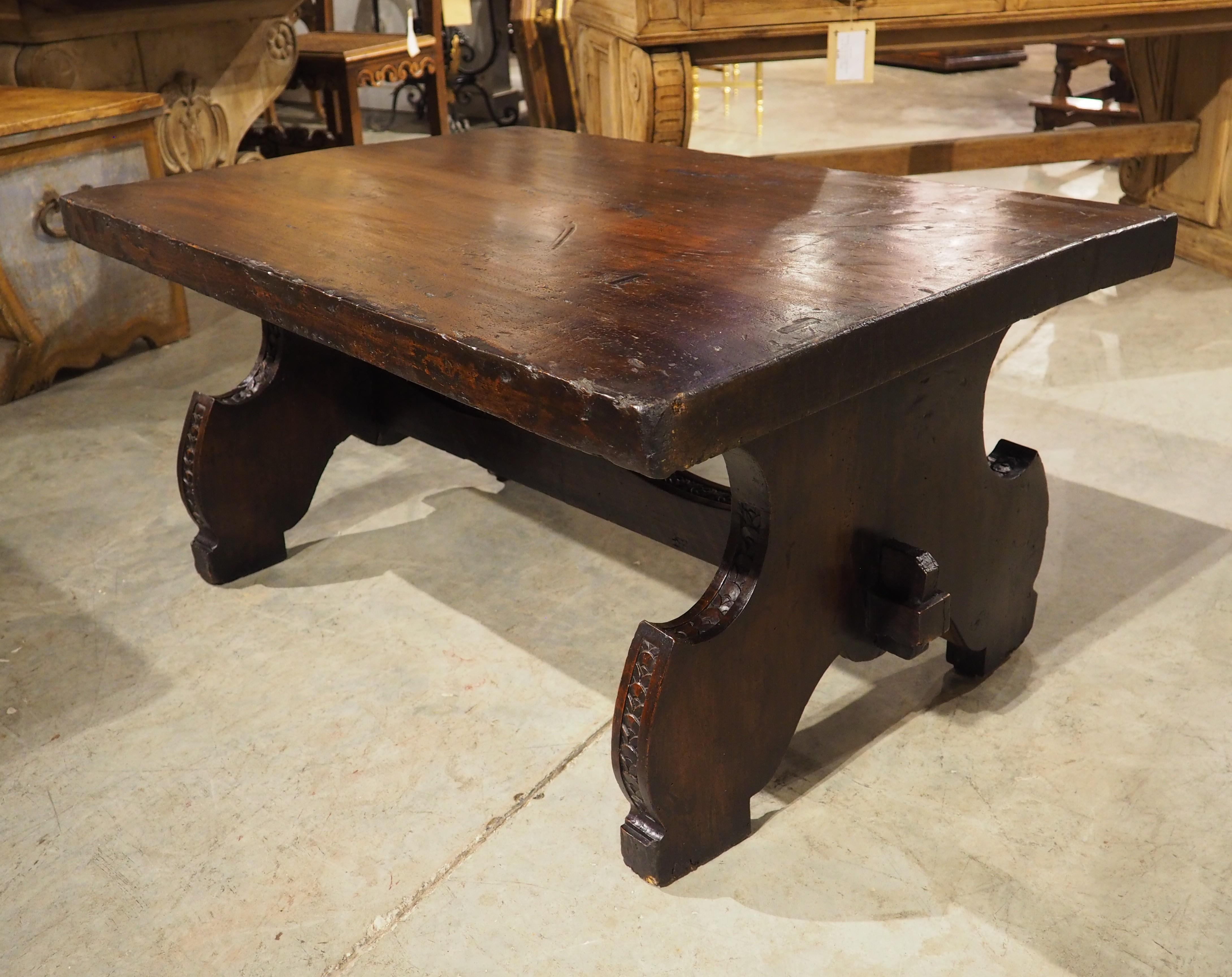 Carved Italian Walnut Coffee Table from Antique Elements For Sale 6