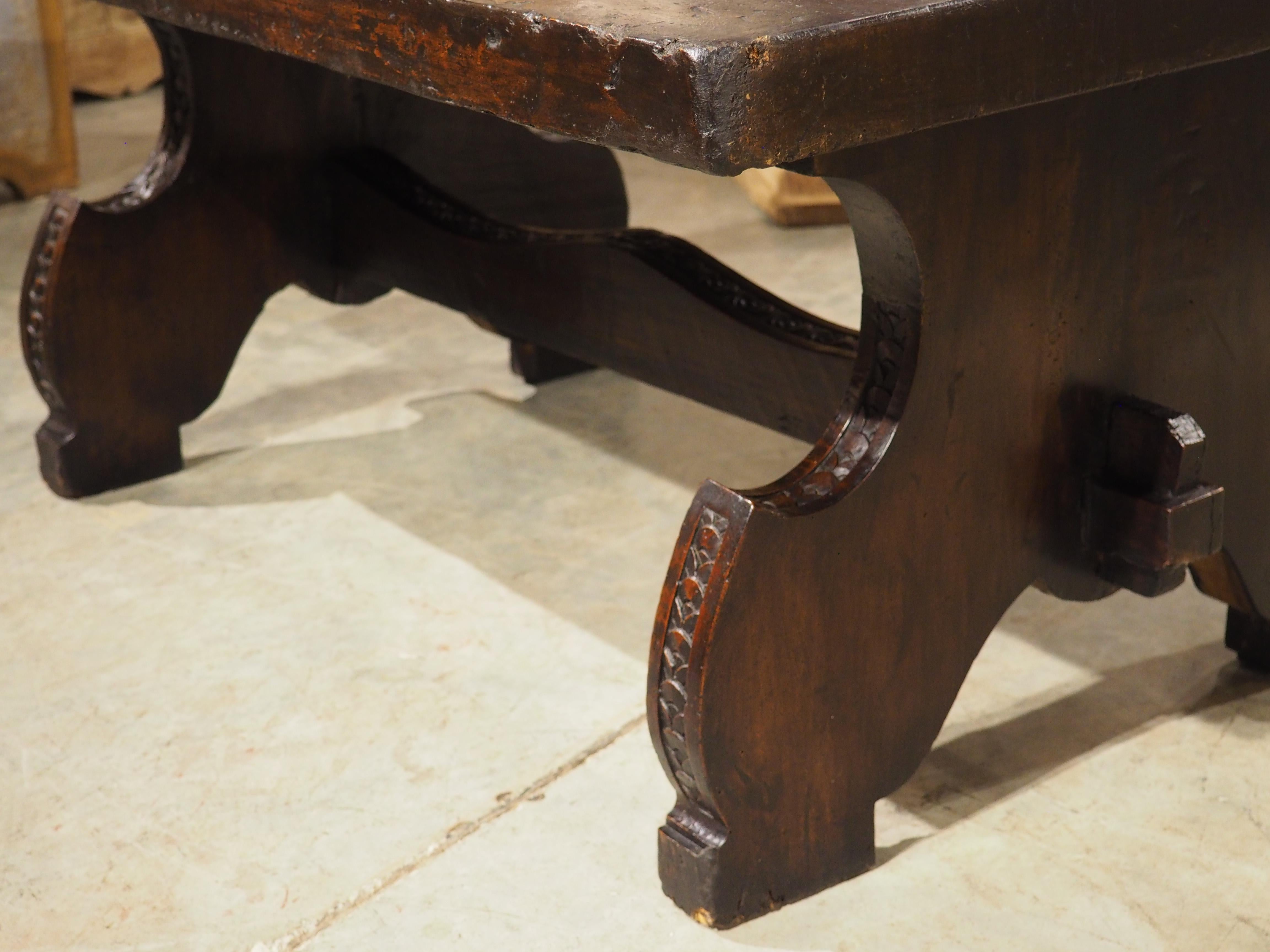 Carved Italian Walnut Coffee Table from Antique Elements For Sale 7