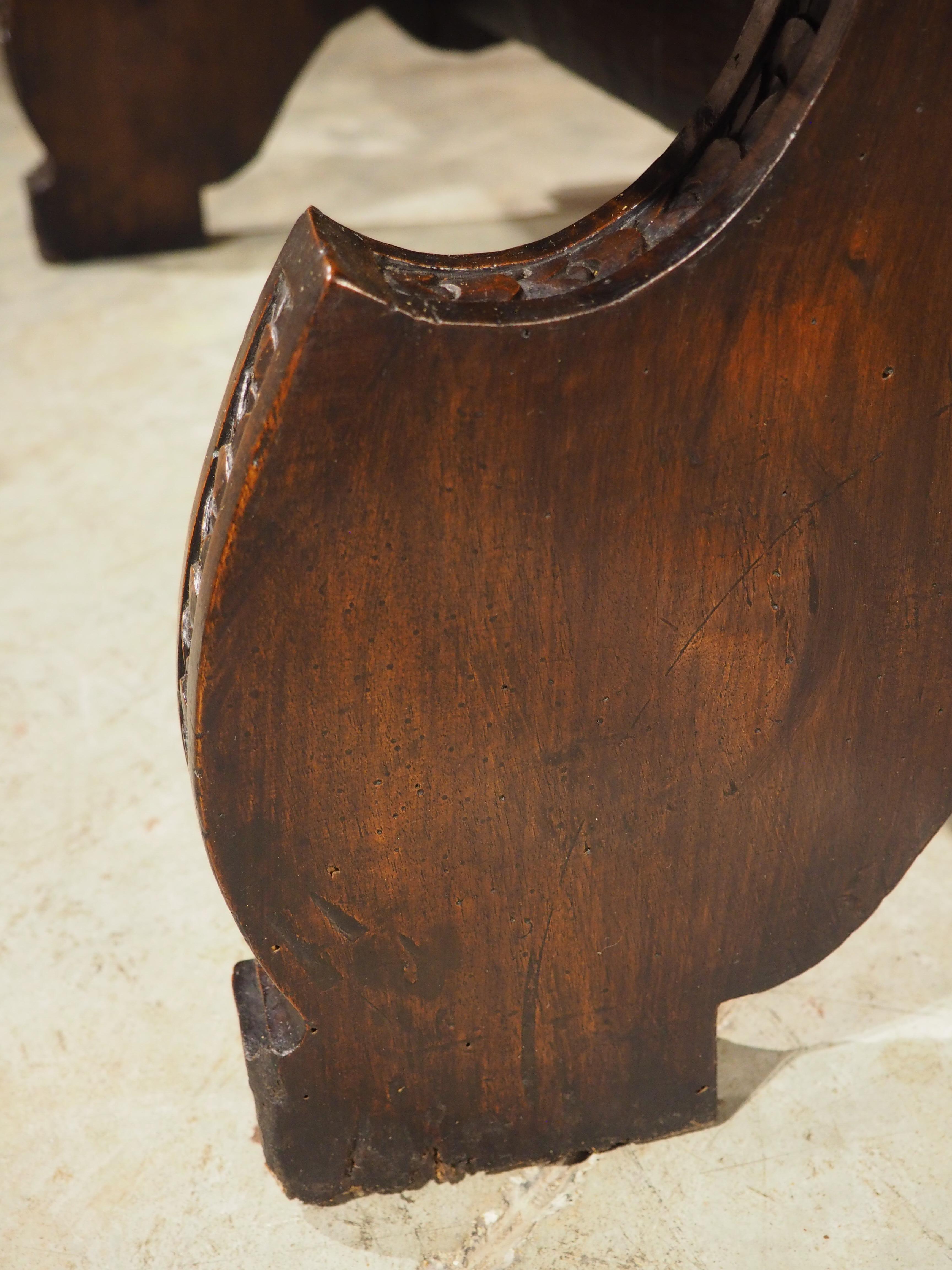 Carved Italian Walnut Coffee Table from Antique Elements For Sale 10