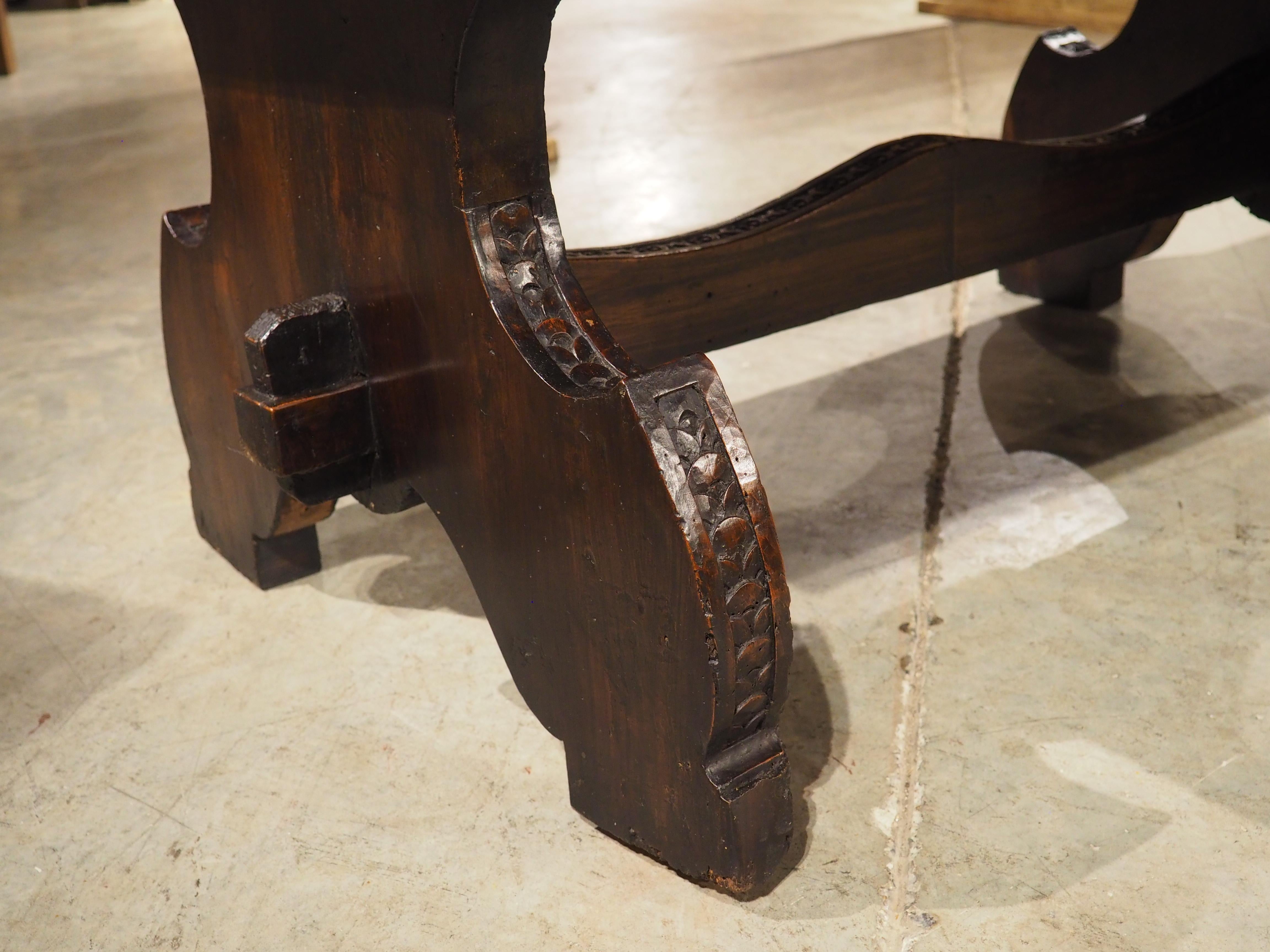 Carved Italian Walnut Coffee Table from Antique Elements For Sale 12