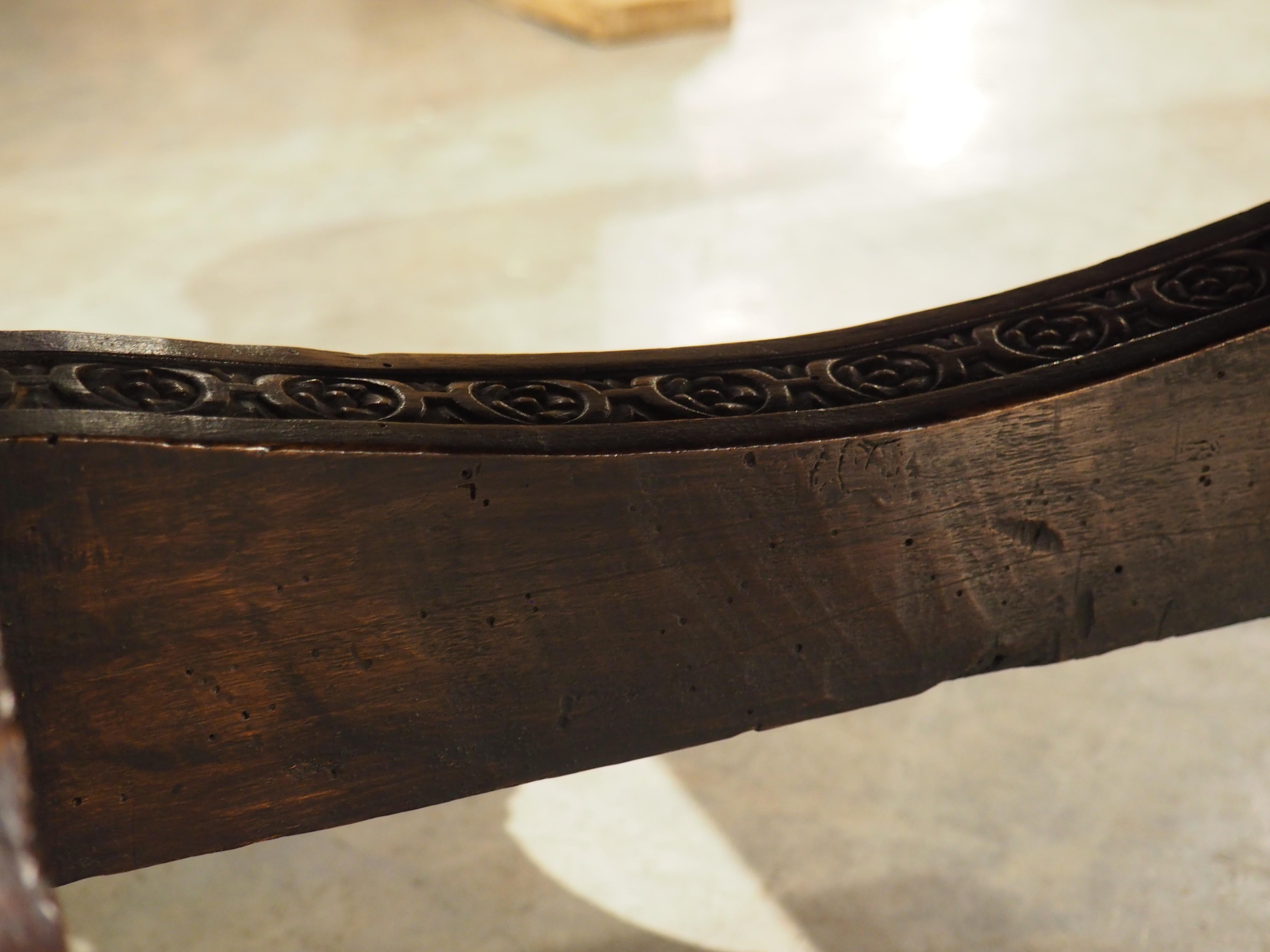20th Century Carved Italian Walnut Coffee Table from Antique Elements For Sale