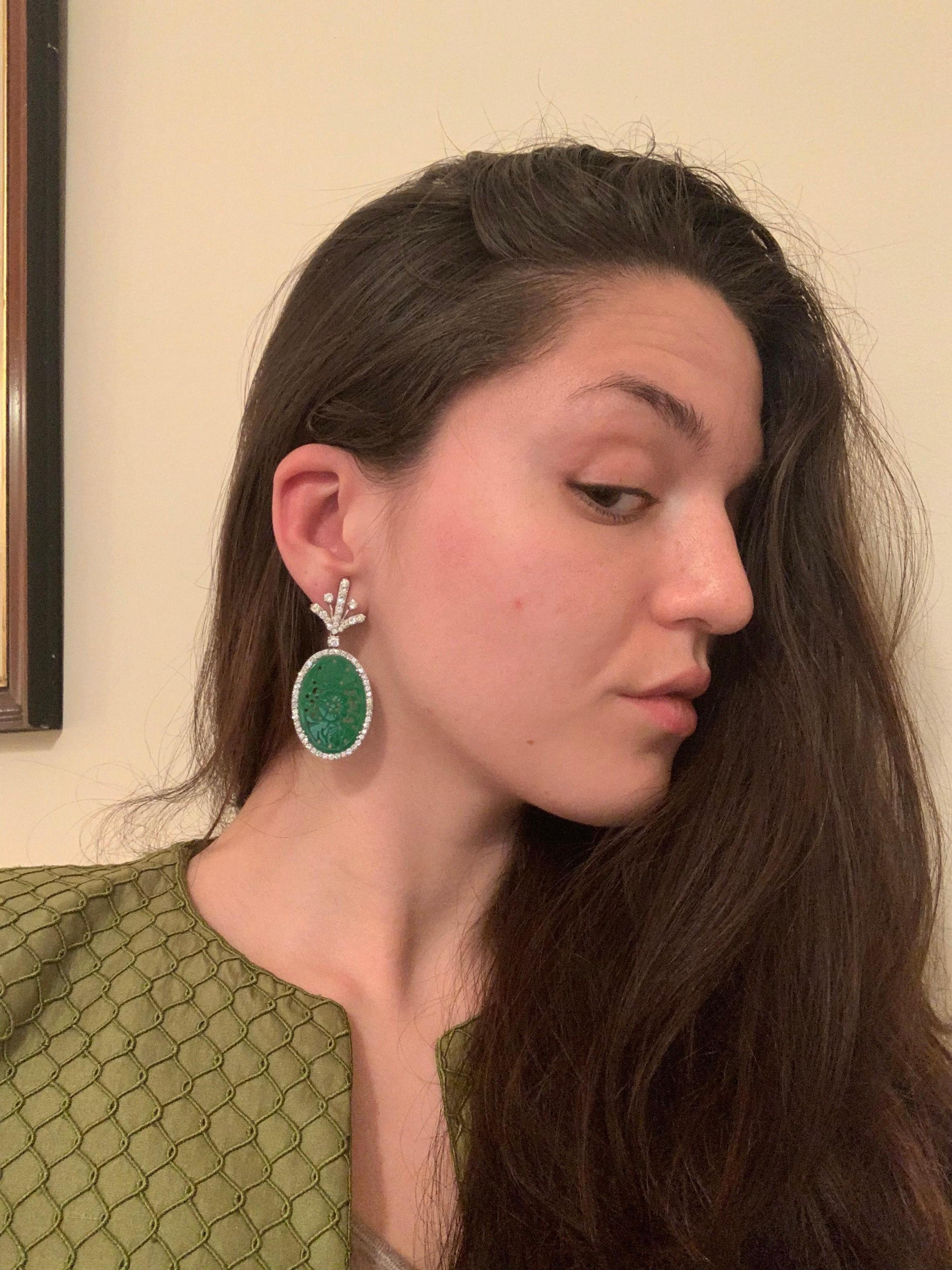 carved jade earrings