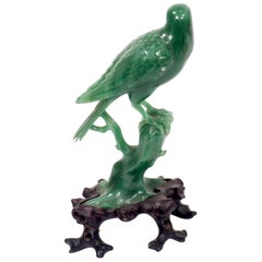 Carved Jade Bird of Qing Dynasty China