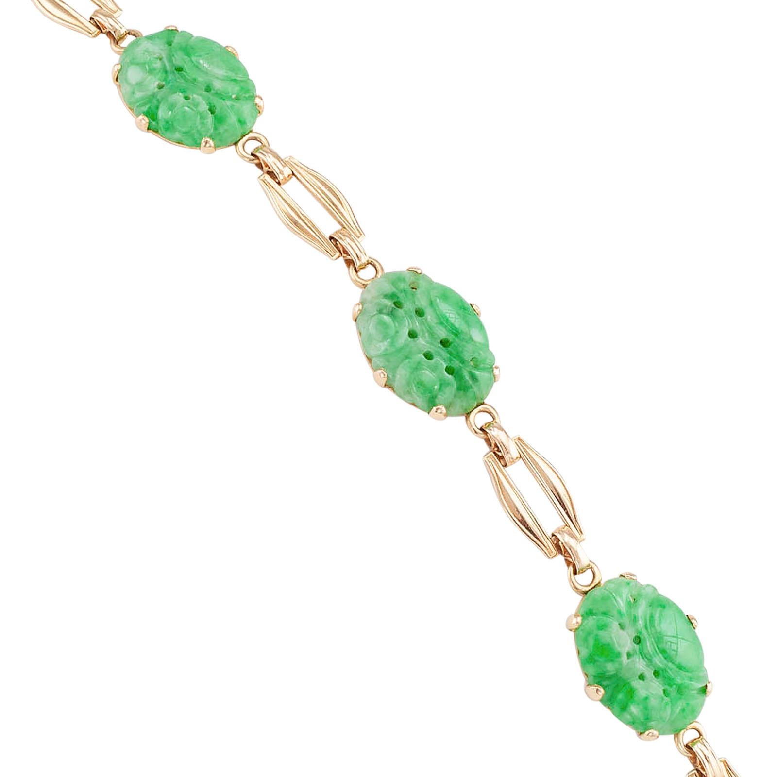 jade and gold bracelet