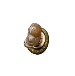 Carved Jade Old Man with Child Figurine