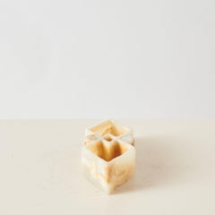 Carved Jade Ornament with Interlocking Diamond Forms