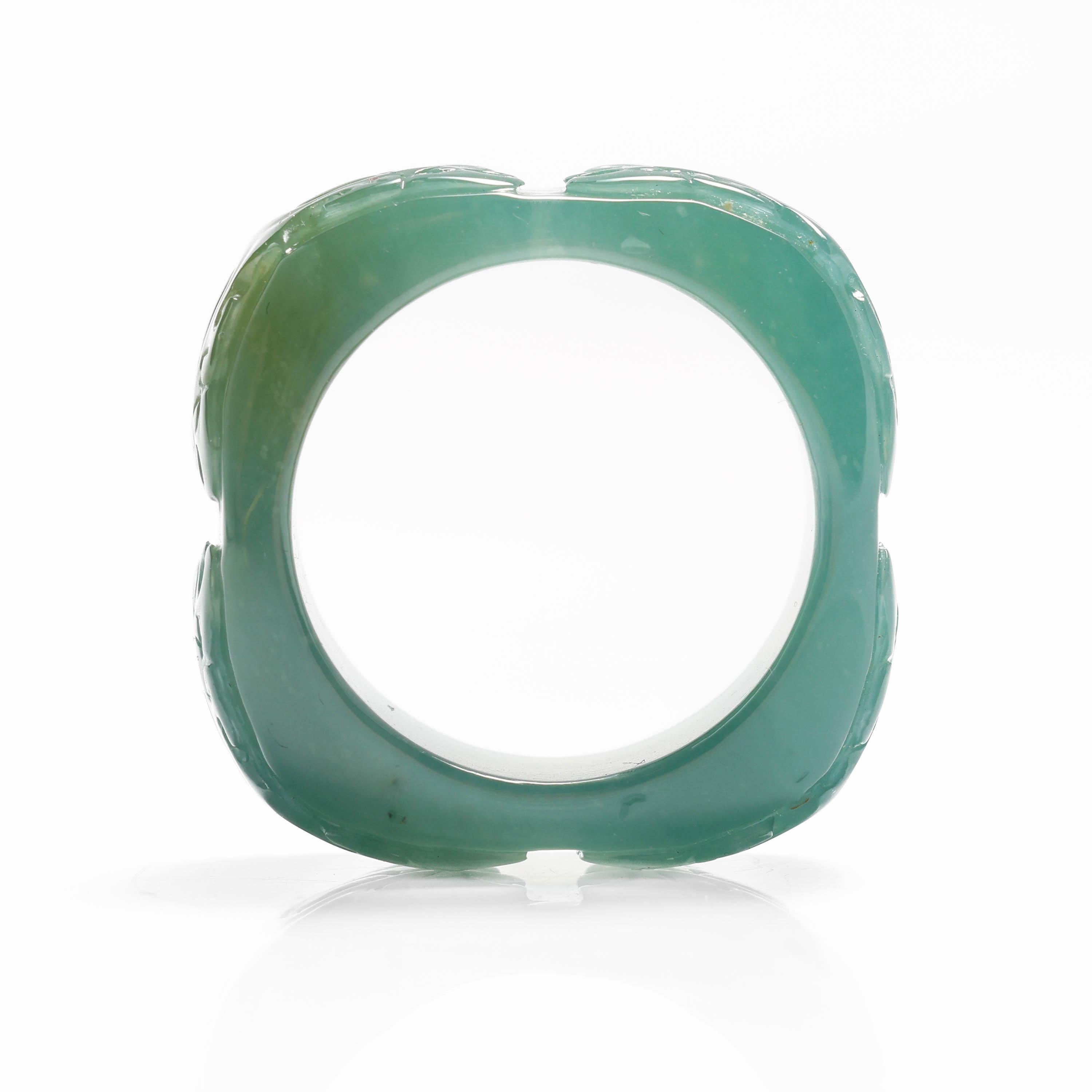 jade carved ring