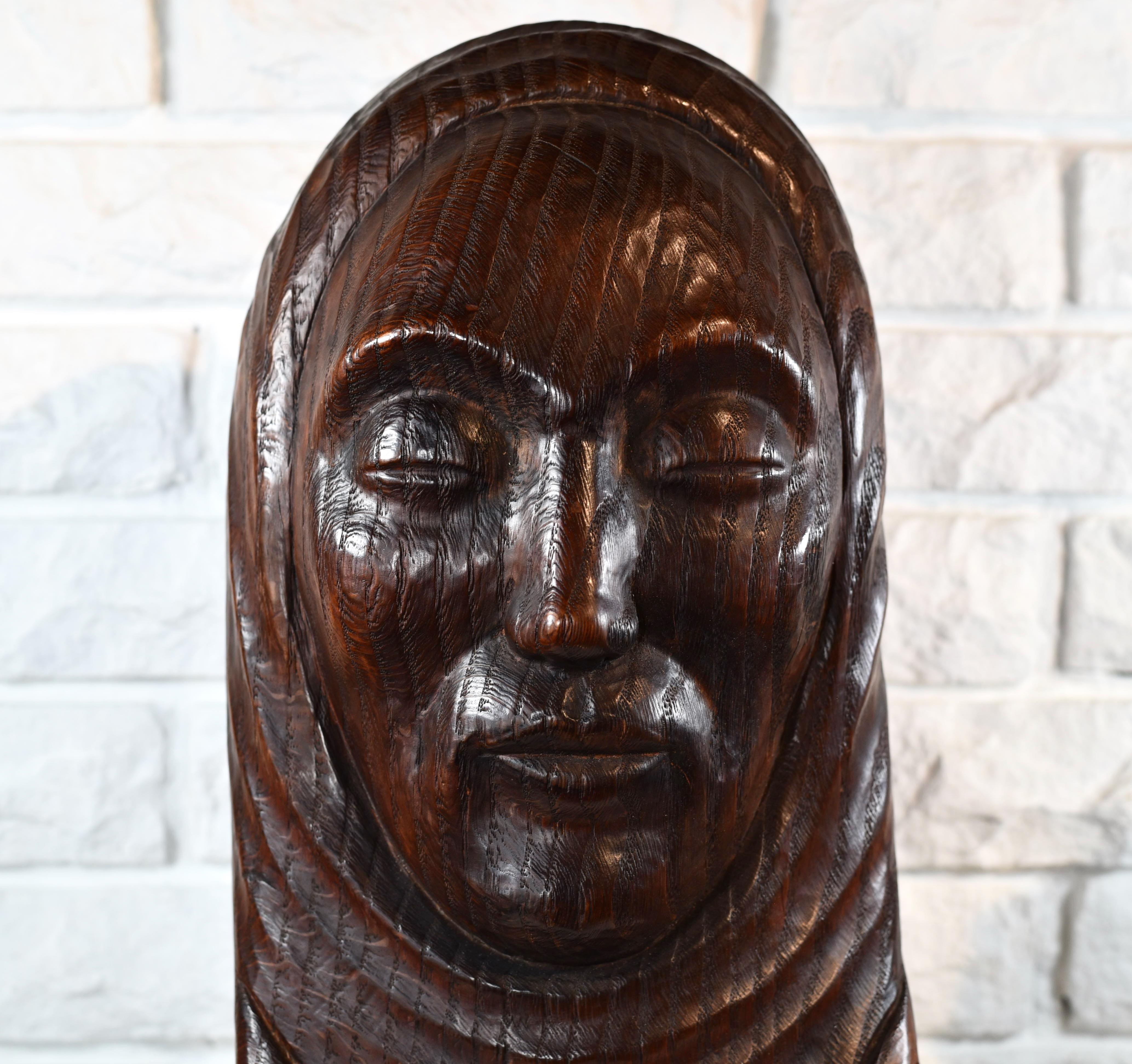Carved John Rood (1902-1974) Wood Sculpture Signed 1942 For Sale 4