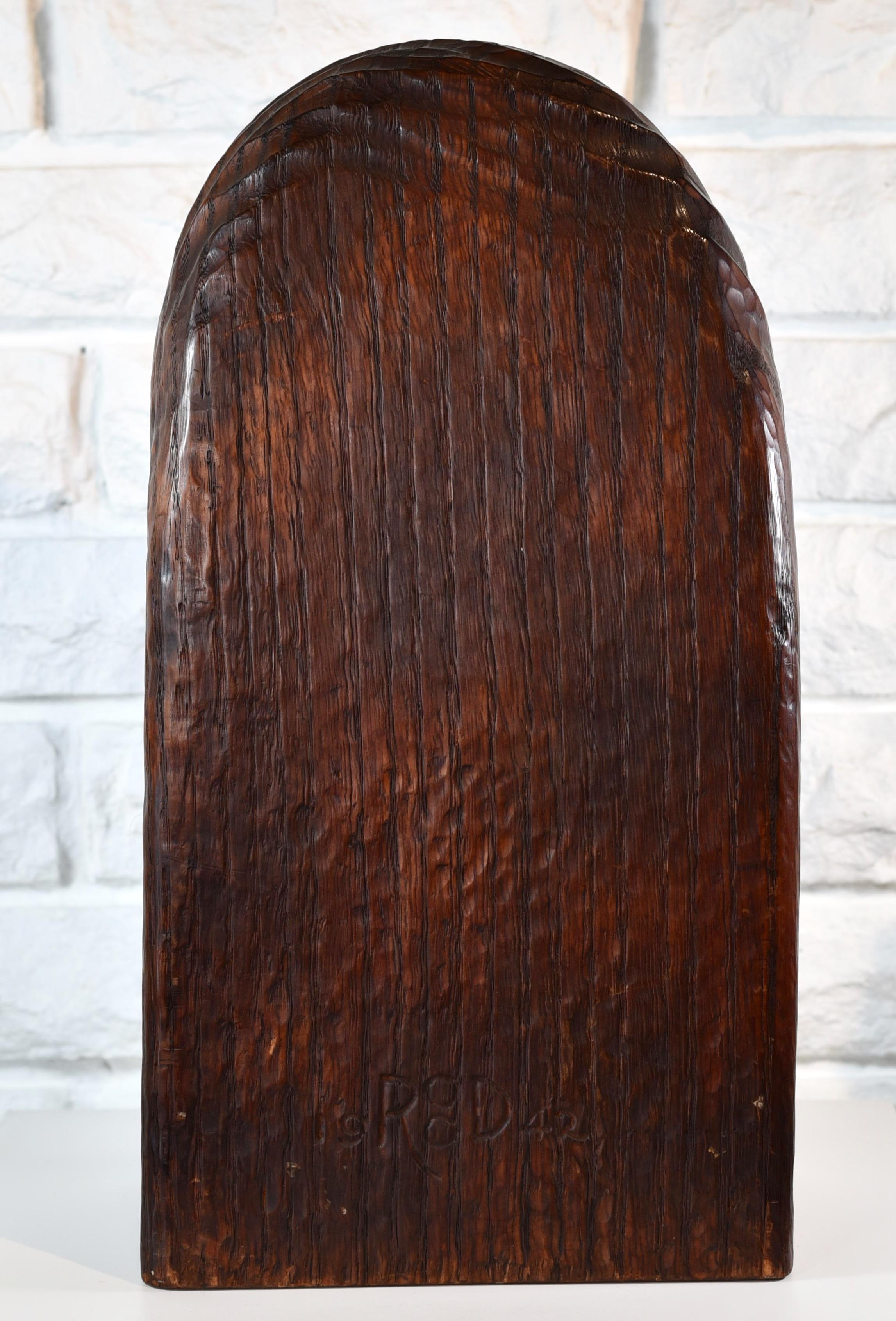 Oak Carved John Rood (1902-1974) Wood Sculpture Signed 1942 For Sale